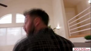 Stepdaughter teasing her stepdad the lets him fuck her ass