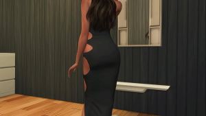 He checked out the business girl’s firm anal area