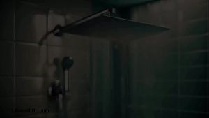 Timeless Asian beauty took a shower