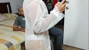 Goddess body, intense moans, and hot POV from the bed to the dining room. STEPSISTER!!!