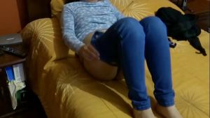 Great compilation: stepmom taking off her jeans and panties to masturbate