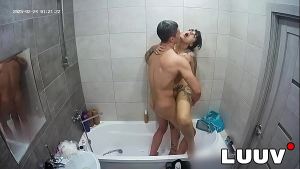 LUUV. Real female orgasm and fucking in the bathroom