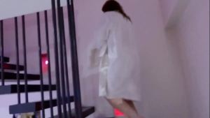 At the motel, we masturbate with my boss, huge cumshot in my pussy, real cuckold husband