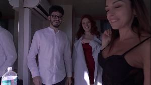 Onlymaya – Behind the scene, Two hot girls Fucked hard by two horny voyeurs.