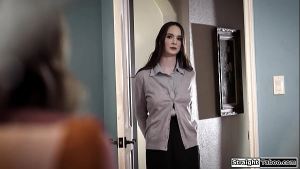 Blonde is helping her busty stepsis and her bf with soaking