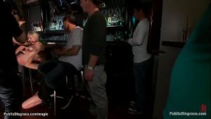 Blonde huiliated and fucked in bar