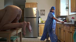 Turkish muslim maid is NOT SCARED to clean her employers asshole with her tongue
