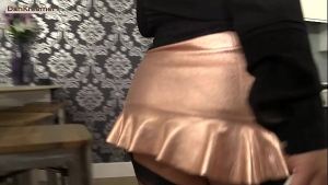 Anal creampie for Montse in prone position