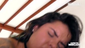 BBW Latina Has Her Pussy Fucked Deep By Brown Cock – CARNE DEL MERCADO