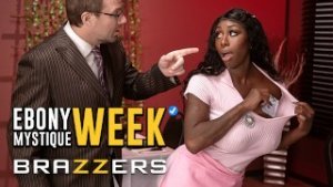 Brazzers – How Long Ebony Mystique, Alexis Tae & Her Bf’s 3some Will Last Before They Get Caught?