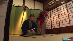 He was meditating and met a girl with huge tits so they had to fuck