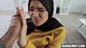 Muslim step sister sucks step brother’s cock for money