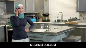 MuslimsFuck  –  Arab teen maid with hijab Violet Gems caught stealing money by her client