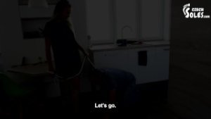 Princess and her foot slave for fun (femdom, choking, shoe worship, foot worship, bratty feet, toes)