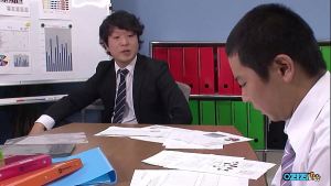 The sleazy boss wants to play with his secretary and make her blow his cock