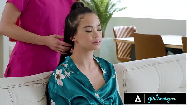 GIRLSWAY – Horny Relaxing Angelina Moon Mistakes Hot Masseuse Alison Rey For Her Husband