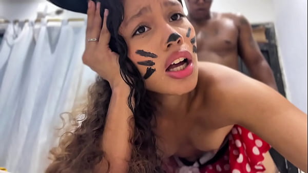 Minnie Mouse wanted to eat cheese but ended up eating a cock with her pussy fucked on halloween