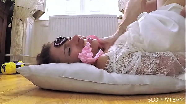 POV Close Up – tied up Bondage Sex & BJ Spit on her Face