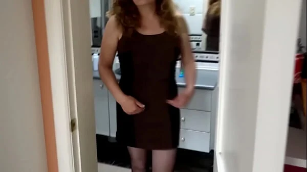 Stepmom comes home from work very horny, undresses, and masturbates.