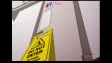 Girl gets anal by guy in a public bathroom (animation)