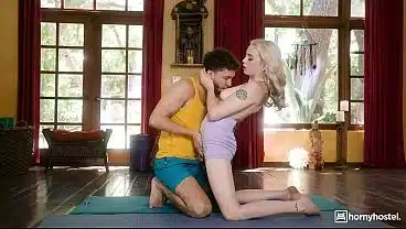 Hot Yoga Girl Uses Guy To Stretch Her Ass And Pussy part 2