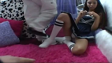 Latina teen cheerleader gets fucked in the back of an ice cream truck