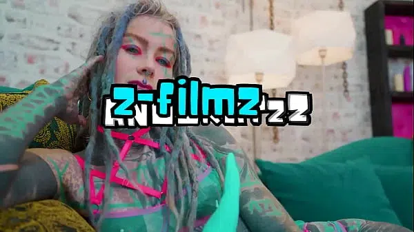 Tattooed Solo Girl Anal Toys Play in Lingerie