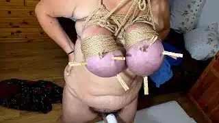 Big tits shibari