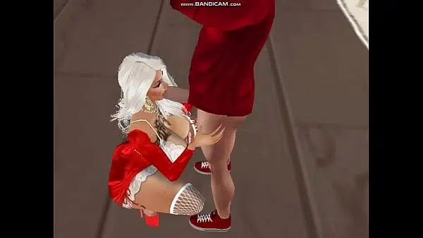 Bridgette sucks big hard dick for Xmas