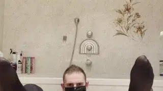 Crossdresser twink inserting dildos deeper and harder, cumming a lot