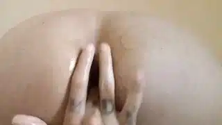 Fingering myself doggy style ass spread