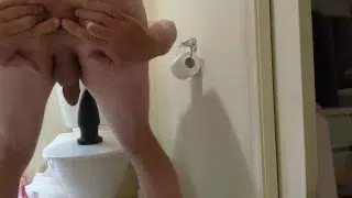 giant butt plug reaming my ass