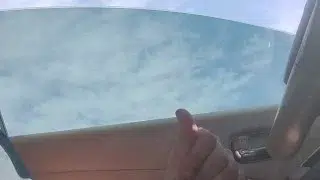 Risky drive and jacking off broad day light