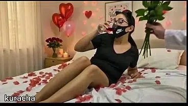 Secret Affair Doctor and Nurse Celebrating Valentine’s Day as hotel. With Candles and roses