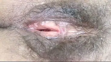 Showing off her big hairy pussy after fucking, she needs more cock, mature Latina wife