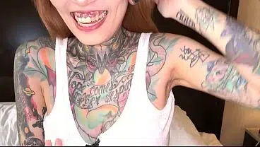 Tattooed Split Tongue Asian Baddie Jesse Is a Submissive Slut