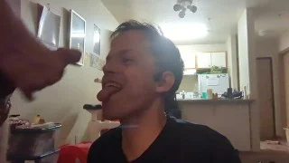 Asian Twink gets facial from white daddy cock