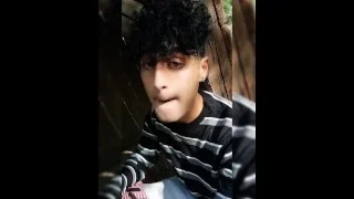 Boy plays with used condom and cum for request from straight friend