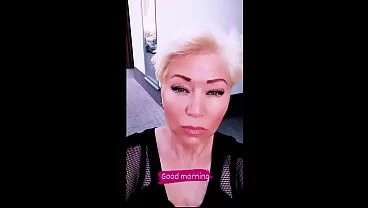 Cool mature webcam slut with big tits and dildo in wet shaved pussy…))