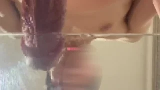 オナホオナニー　下アングルの射精シーン