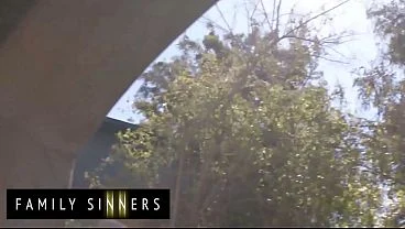 FAMILY SINNERS – Skinny Brunette Uses Her Seductive Charm On Her Stepfather To End Their Intense Argument