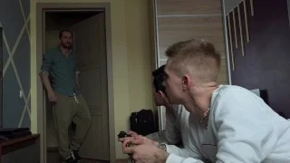 Group sex – stepson brought his friends to play console, and at that moment he and his stepfather fu