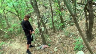 I jerk and cum at a cruising area , where condoms are on the tree and pornmagazines on the ground