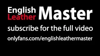Leather Master strokes uncut rod and gives chastity instructions PREVIEW
