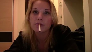 Luba Love Amateur Blonde Smokes & Teases Webcam Fans SFW