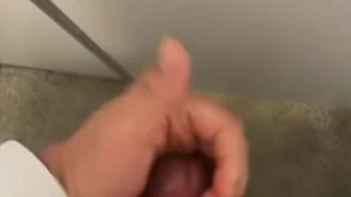 Premature cumshot in toilet