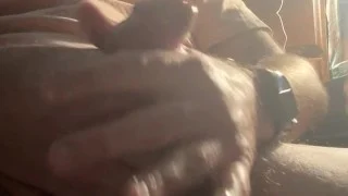 Pumping my fat cock smokin up