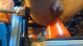 PV Straight Male Takes Huge Cone Stretch Preparing For XL Knotted Stuffing