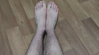 Showing off my very skinny boney feet and legs for my viewers