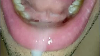 tongue, saliva, lengua , sloopy, sucking, escupir fetish, lengua larga y babeante primer plano